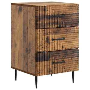vidaXL Dulap de noapte Lemn vechi 43 x 41 x 66, 5 cm Lemn prelucrat imagine