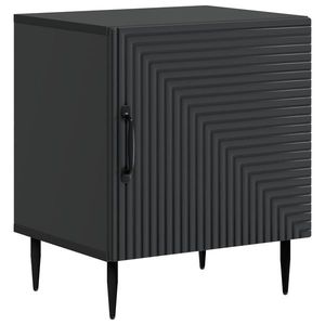 vidaXL Dulap de noapte Negru 43 x 34, 5 x 50 cm Lemn prelucrat imagine