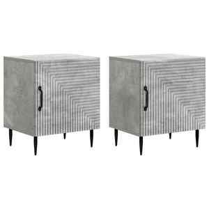 vidaXL Dulap de noapte 2 pcs Gri Beton 43 x 34, 5 x 50 cm imagine