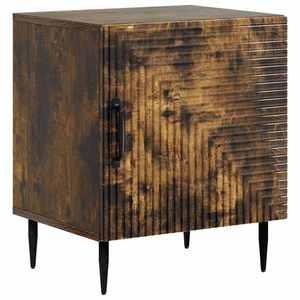 vidaXL Dulap de noapte Stejar fumuriu 43 x 34, 5 x 50 cm Lemn prelucrat imagine