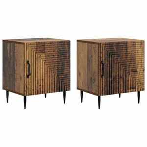 vidaXL Dulap de noapte 2 pcs Lemn vechi 43 x 34, 5 x 50 cm imagine