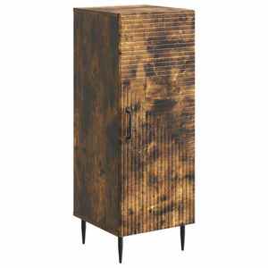 vidaXL Bufet Stejar fumuriu 33 x 34, 5 x 89, 5 cm Lemn prelucrat imagine