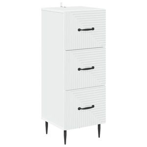 vidaXL Dulap cu sertare Alb 33 x 34, 5 x 89, 5 cm Lemn prelucrat imagine