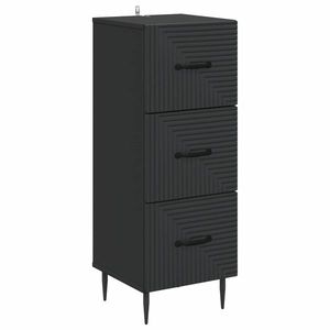 vidaXL Dulap cu sertare Negru 33 x 34, 5 x 89, 5 cm Lemn prelucrat imagine
