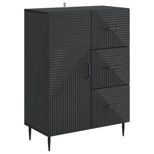 vidaXL Bufet cu sertar Negru 66 x 34, 5 x 89, 5 cm Lemn prelucrat imagine