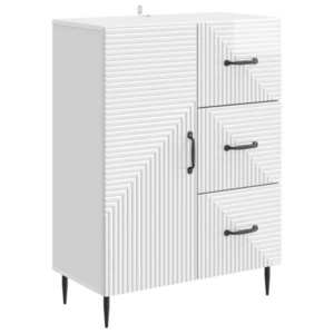 vidaXL Bufet Alb foarte lucios 66 x 34, 5 x 89, 5 cm Lemn prelucrat imagine