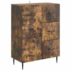 vidaXL Bufet Stejar fumuriu 66 x 34, 5 x 89, 5 cm Lemn prelucrat imagine