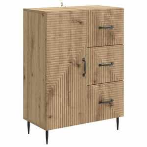 vidaXL Bufet Stejar Artizanal 66 x 34, 5 x 89, 5 cm Lemn prelucrat imagine
