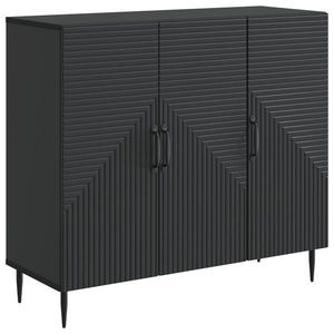 vidaXL Bufet Negru 89 x 34, 5 x 80 cm Lemn prelucrat imagine