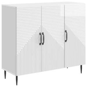 vidaXL Bufet Alb foarte lucios 89 x 34, 5 x 80 cm Lemn prelucrat imagine