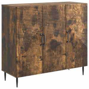 vidaXL Bufet Stejar fumuriu 89 x 34, 5 x 80 cm Lemn prelucrat imagine