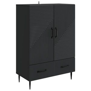 vidaXL Bufet cu sertar Negru 66 x 34, 5 x 95 cm Lemn prelucrat imagine