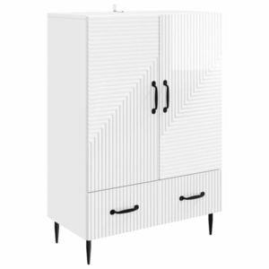 vidaXL Bufet Alb foarte lucios 66 x 34, 5 x 95 cm Lemn prelucrat imagine