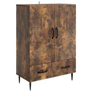vidaXL Bufet cu sertar Stejar fumuriu 66 x 34, 5 x 95 cm Lemn prelucrat imagine