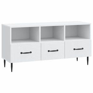 vidaXL Cabinet TV cu sertar Alb 102 x 34, 5 x 50 cm Lemn prelucrat imagine