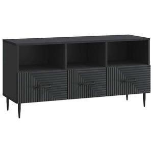 vidaXL Cabinet TV cu sertar Negru 102 x 34, 5 x 50 cm Lemn prelucrat imagine