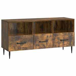 vidaXL Cabinet TV Stejar fumuriu 102 x 34, 5 x 50 cm Lemn prelucrat imagine