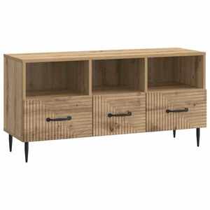 vidaXL Cabinet TV Stejar Artizanal 102 x 34, 5 x 50 cm Lemn prelucrat imagine