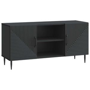 vidaXL Cabinet TV Negru 102 x 34, 5 x 50 cm Lemn prelucrat imagine
