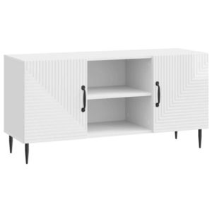vidaXL Cabinet TV Alb foarte lucios 102 x 34, 5 x 50 cm Lemn prelucrat imagine