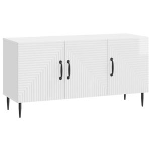 vidaXL Cabinet TV Alb foarte lucios 99 x 34, 5 x 50 cm Lemn prelucrat imagine