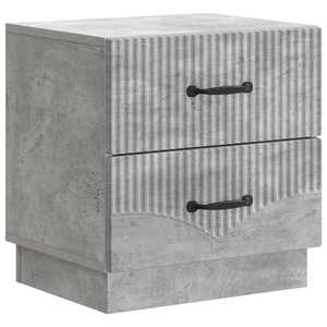 vidaXL Dulap de noapte Gri Beton 43 x 34, 5 x 44, 5 cm Lemn prelucrat imagine