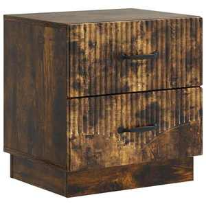 vidaXL Dulap de noapte cu sertar Stejar fumuriu 43 x 34, 5 x 44, 5 cm imagine