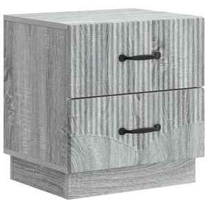 vidaXL Dulap de noapte Sonoma gri 43 x 34, 5 x 44, 5 cm Lemn prelucrat imagine