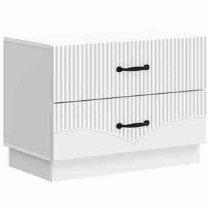 vidaXL Dulap de noapte Alb 62 x 34, 5 x 44, 5 cm Lemn prelucrat imagine