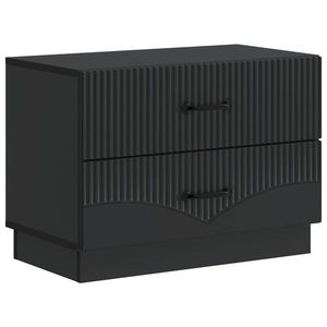 vidaXL Dulap de noapte Negru 62 x 34, 5 x 44, 5 cm Lemn prelucrat imagine
