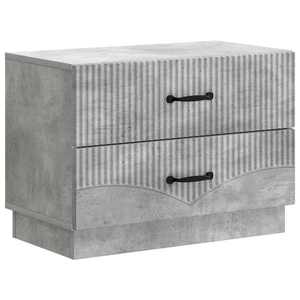 vidaXL Dulap de noapte Gri Beton 62 x 34, 5 x 44, 5 cm Lemn prelucrat imagine