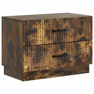 vidaXL Dulap de noapte cu sertar Stejar fumuriu 62 x 34, 5 x 44, 5 cm imagine
