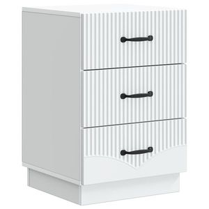 vidaXL Dulap de noapte cu sertar Alb 43 x 41 x 63, 5 cm Lemn prelucrat imagine