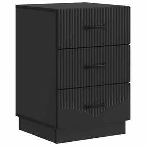 vidaXL Dulap de noapte Negru 43 x 41 x 63, 5 cm Lemn prelucrat imagine