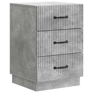 vidaXL Dulap de noapte Gri Beton 43 x 41 x 63, 5 cm Lemn prelucrat imagine
