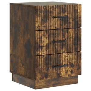 vidaXL Dulap de noapte Stejar fumuriu 43 x 41 x 63, 5 cm Lemn prelucrat imagine