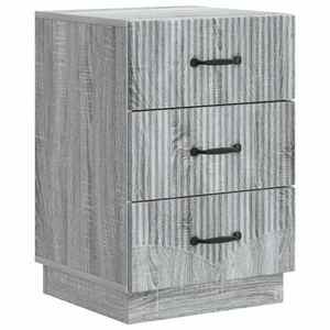 vidaXL Dulap de noapte Sonoma gri 43 x 41 x 63, 5 cm Lemn prelucrat imagine