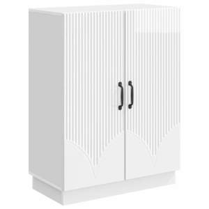 vidaXL Bufet Alb foarte lucios 66 x 34, 5 x 87 cm Lemn prelucrat imagine