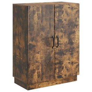vidaXL Bufet Stejar fumuriu 66 x 34, 5 x 87 cm Lemn prelucrat imagine