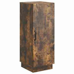 vidaXL Bufet Stejar fumuriu 33 x 34, 5 x 87 cm Lemn prelucrat imagine