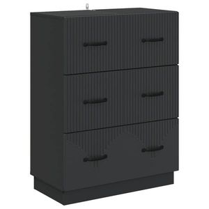 vidaXL Dulap cu sertare Negru 66 x 34, 5 x 87 cm Lemn prelucrat imagine