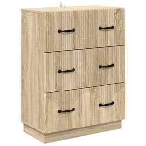 vidaXL Dulap cu sertare Stejar Sonoma 66 x 34, 5 x 87 cm Lemn prelucrat imagine