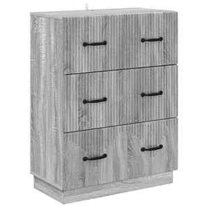 vidaXL Dulap cu sertare Sonoma gri 66 x 34, 5 x 87 cm Lemn prelucrat imagine
