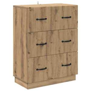 vidaXL Dulap cu sertare Stejar Artizanal 66 x 34, 5 x 87 cm imagine