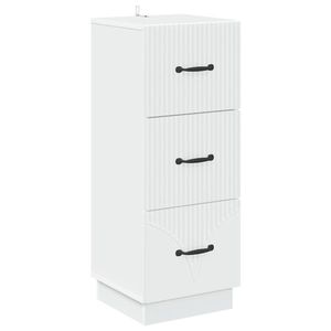 vidaXL Dulap cu sertare Alb 33 x 34, 5 x 87 cm Lemn prelucrat imagine