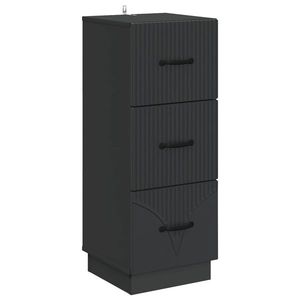 vidaXL Dulap cu sertare Negru 33 x 34, 5 x 87 cm Lemn prelucrat imagine