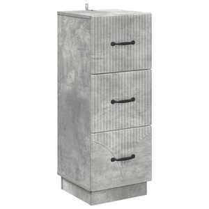 vidaXL Dulap cu sertare Gri Beton 33 x 34, 5 x 87 cm Lemn prelucrat imagine