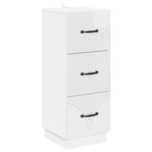 vidaXL Dulap cu sertare Alb foarte lucios 33 x 34, 5 x 87 cm imagine