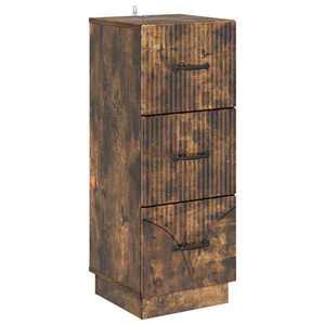 vidaXL Dulap cu sertare Stejar fumuriu 33 x 34, 5 x 87 cm imagine