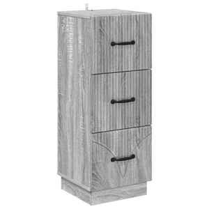 vidaXL Dulap cu sertare Sonoma gri 33 x 34, 5 x 87 cm Lemn prelucrat imagine